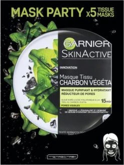 Garnier Skinactive Face Pure Charcoal Gezichtsmasker - 5 Stuks - Voordeelverpakking -Verzorgingsproducten 902x1200 2