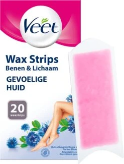 Veet - Ontharingsstrips - Benen & Lichaam - Gevoelige Huid - Easy-Gelwax - 20 Stuks -Verzorgingsproducten 912x1200