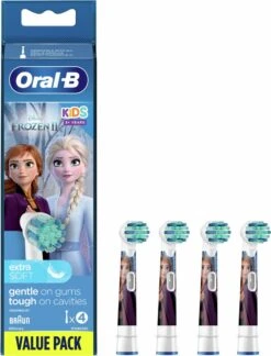 Oral B ORAL-B 80352086 - Disney Frozen 2 Vervangende Opzetborstels - Voor Oral-B Elektrische Tandenborstel Voor Kinderen - Set Van 4 -Verzorgingsproducten 916x1200