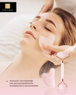 Jade Roller Rozenkwarts - Jade Roller - Gezichtsroller - Gua Sha - Rose Quartz - Gua Sha Jade - Jade - Massage - 2 Delige Set - Skincare - Valentijnsdag Cadeau -Verzorgingsproducten 960x1200 44