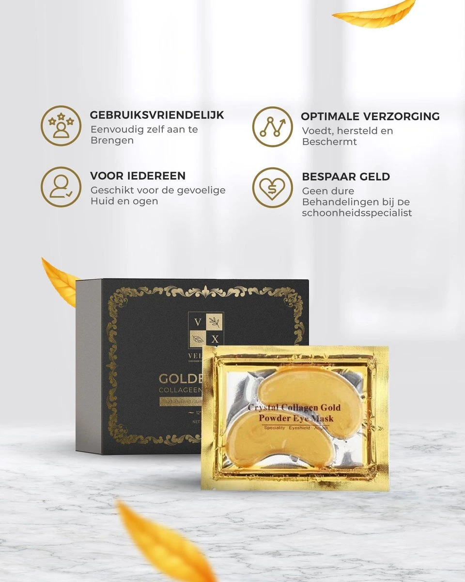 Velveux Collageen Oogmasker 24 STUKS (12 Paar) - Gezichtsmaskers Verzorging - Anti Wallen En Donkere Kringen – Eye Oog Patches Pads 2 Velveux Collageen Oogmasker 24 STUKS (12 Paar) - Gezichtsmaskers Verzorging - Anti Wallen En Donkere Kringen – Eye Oog Patches Pads - Afbeelding 2