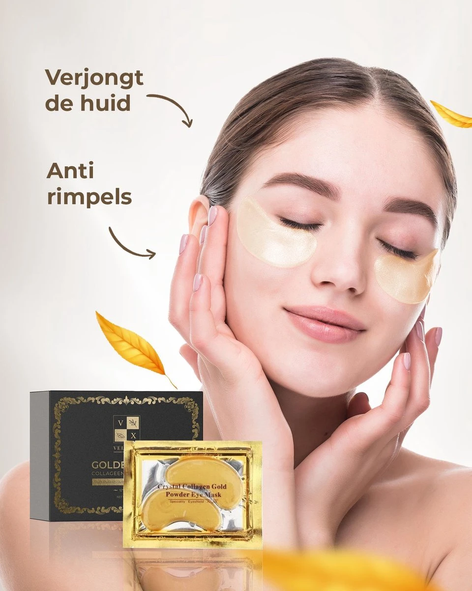 Velveux Collageen Oogmasker 24 STUKS (12 Paar) - Gezichtsmaskers Verzorging - Anti Wallen En Donkere Kringen – Eye Oog Patches Pads 4 Velveux Collageen Oogmasker 24 STUKS (12 Paar) - Gezichtsmaskers Verzorging - Anti Wallen En Donkere Kringen – Eye Oog Patches Pads - Afbeelding 4