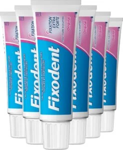 Fixodent Original Kleefpasta - Sterke Fixatie - Voordeelverpakking 6 X47 Gram