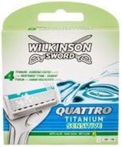 Wilkinson Sword Quattro Titanium Sensitive Razor Blades - 8pcs -Verzorgingsproducten 994x1200